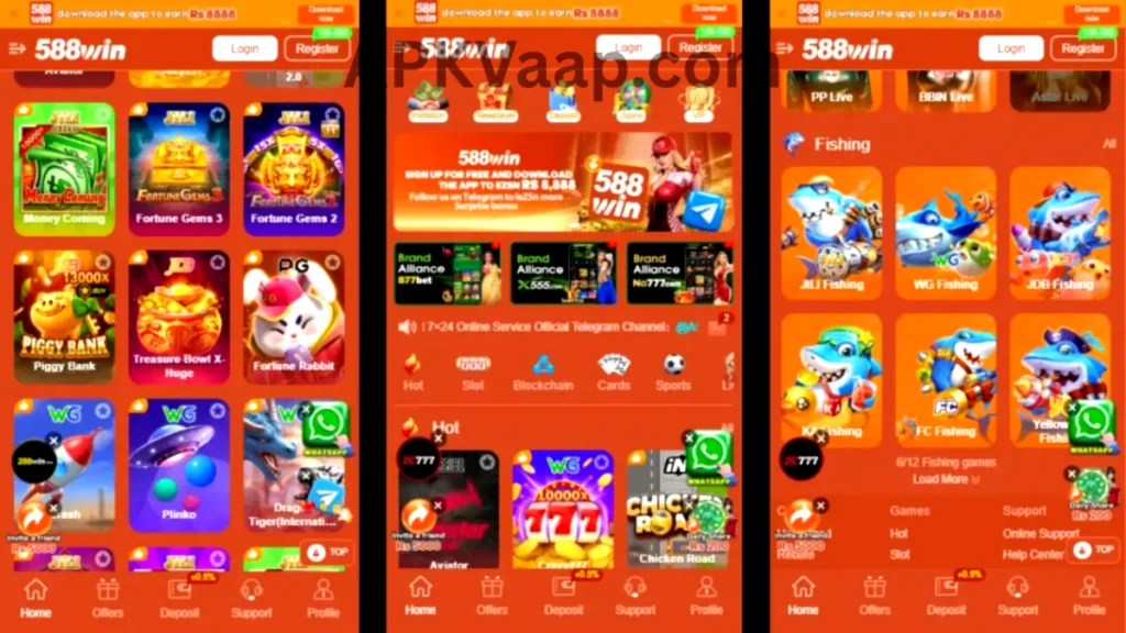 588Win Game internal interface and promotion center of game