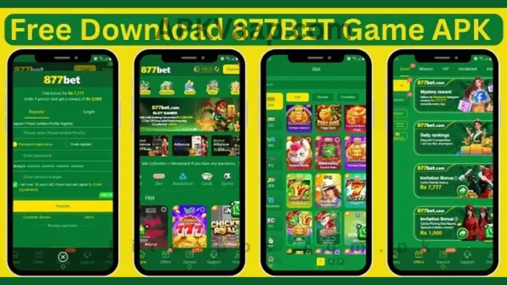 877Bet Game login section, internal interface and promotion center of game