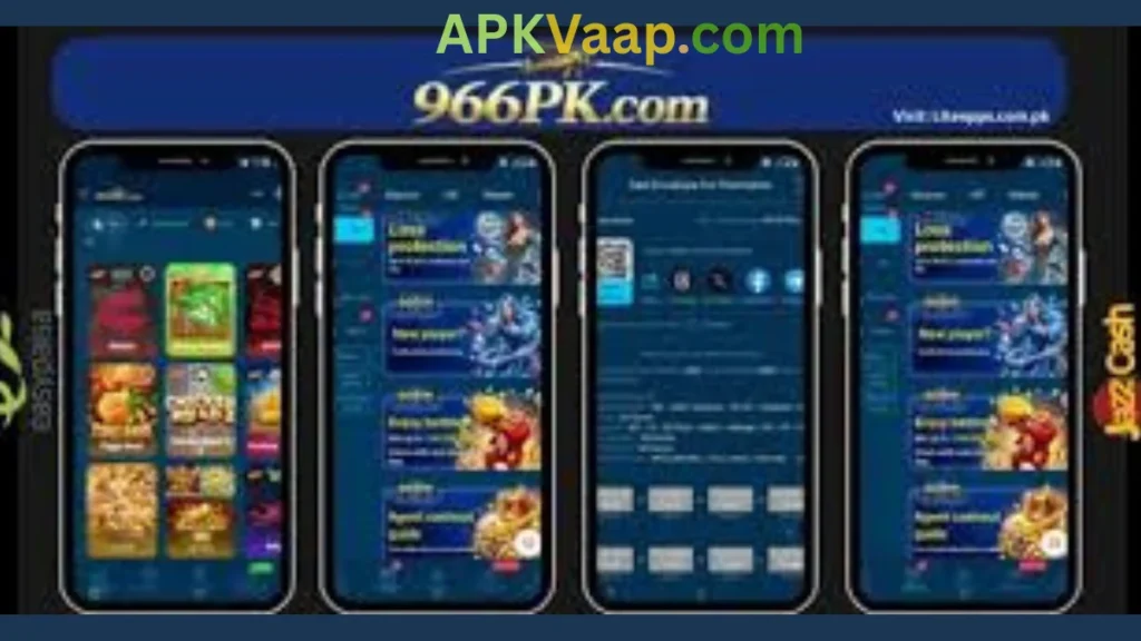 966PK Game APK home dashboard, promotion section and referral section of game