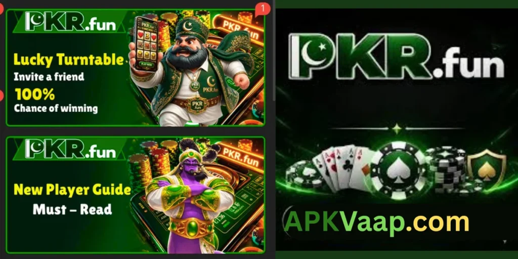 PKRFUN Game APK free lucky draw for inviting a new player and game logo