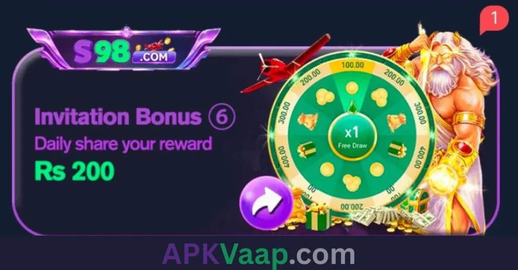 S98 Game APK Invitation bonus of game